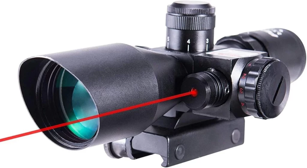 Pinty 2.5-10x40 Red Green Illuminated Mil-dot Scope Target Tactical Rifle Scope