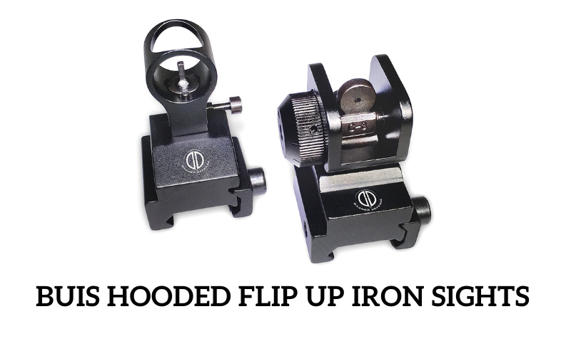 BUIS Hooded flip up Iron Sights