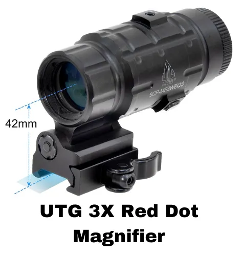UTG 3X Magnifier with Flip-to-side QD Mount